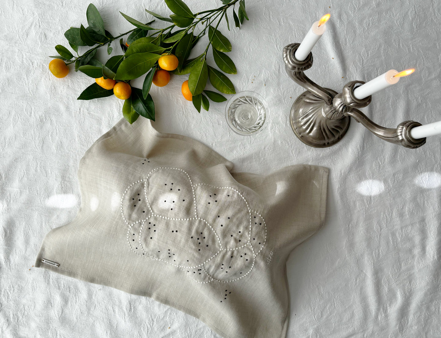 Ruth Challah Cover in Beige