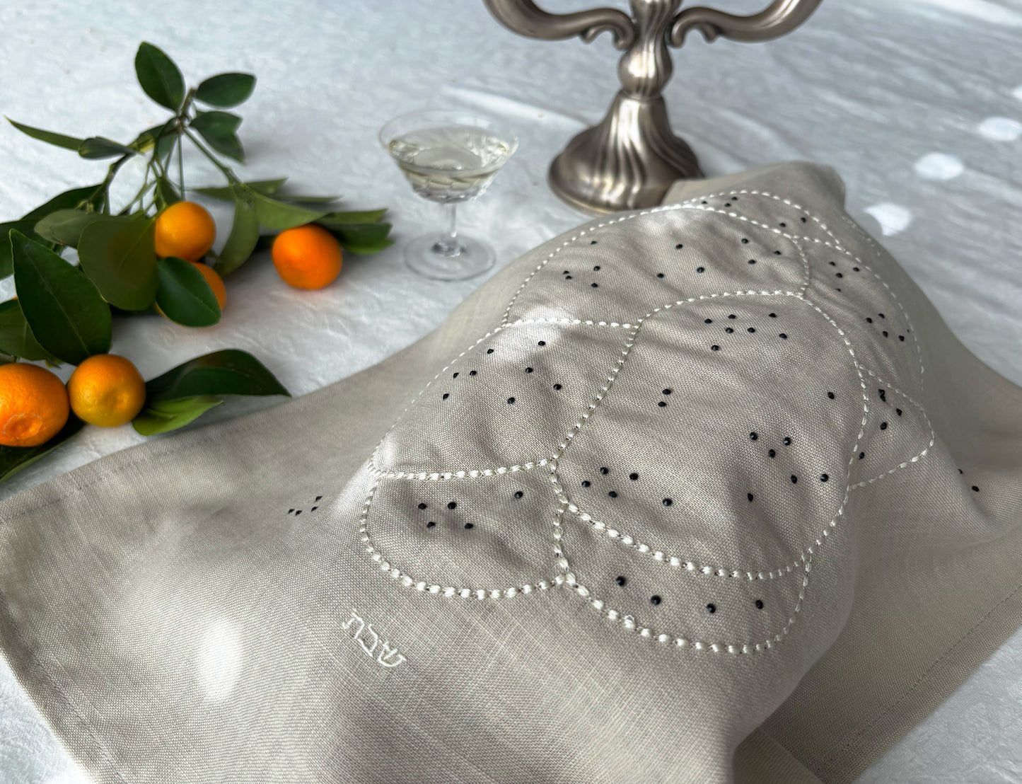 Ruth Challah Cover in Beige