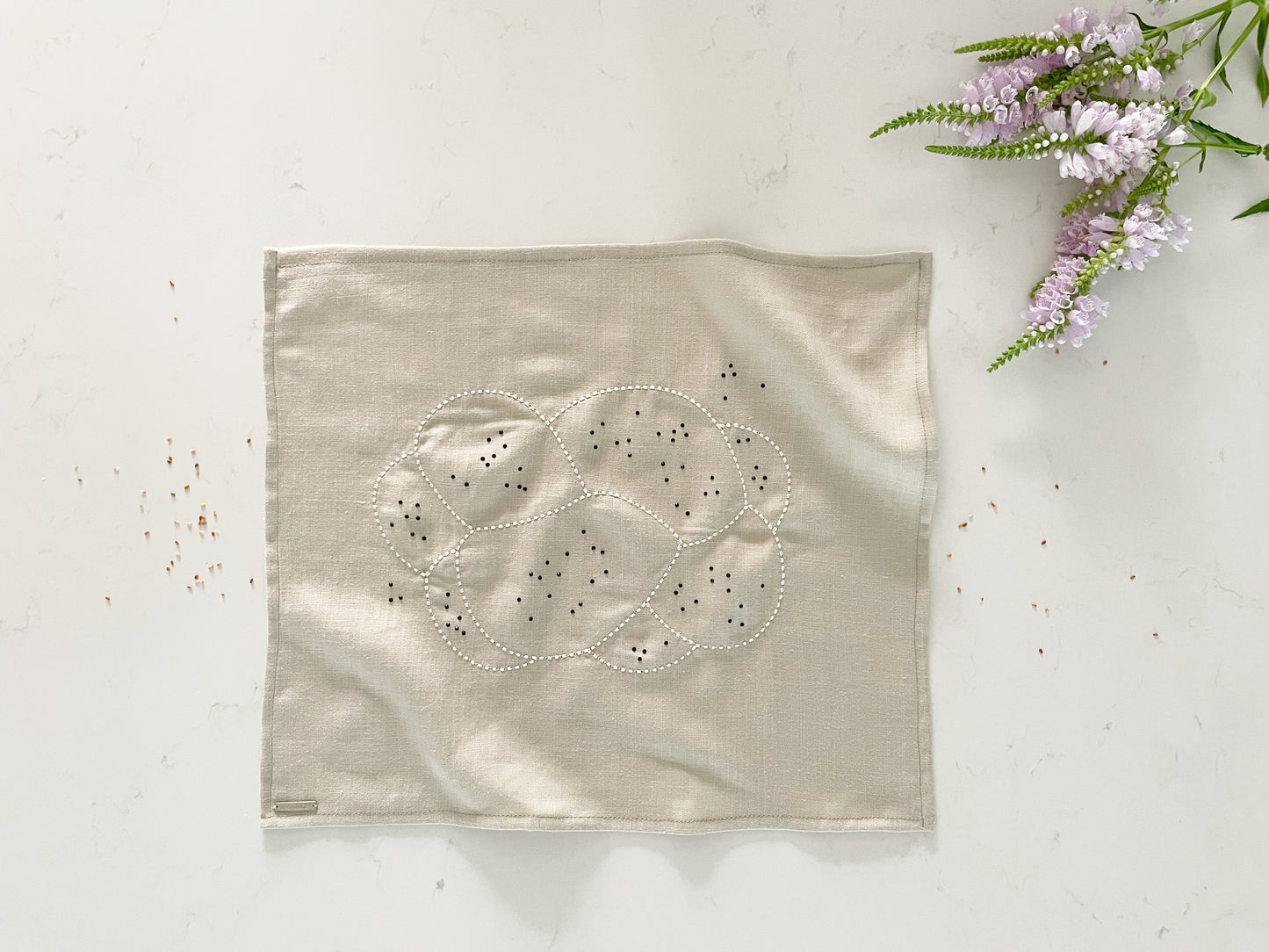 Ruth Challah Cover in Beige