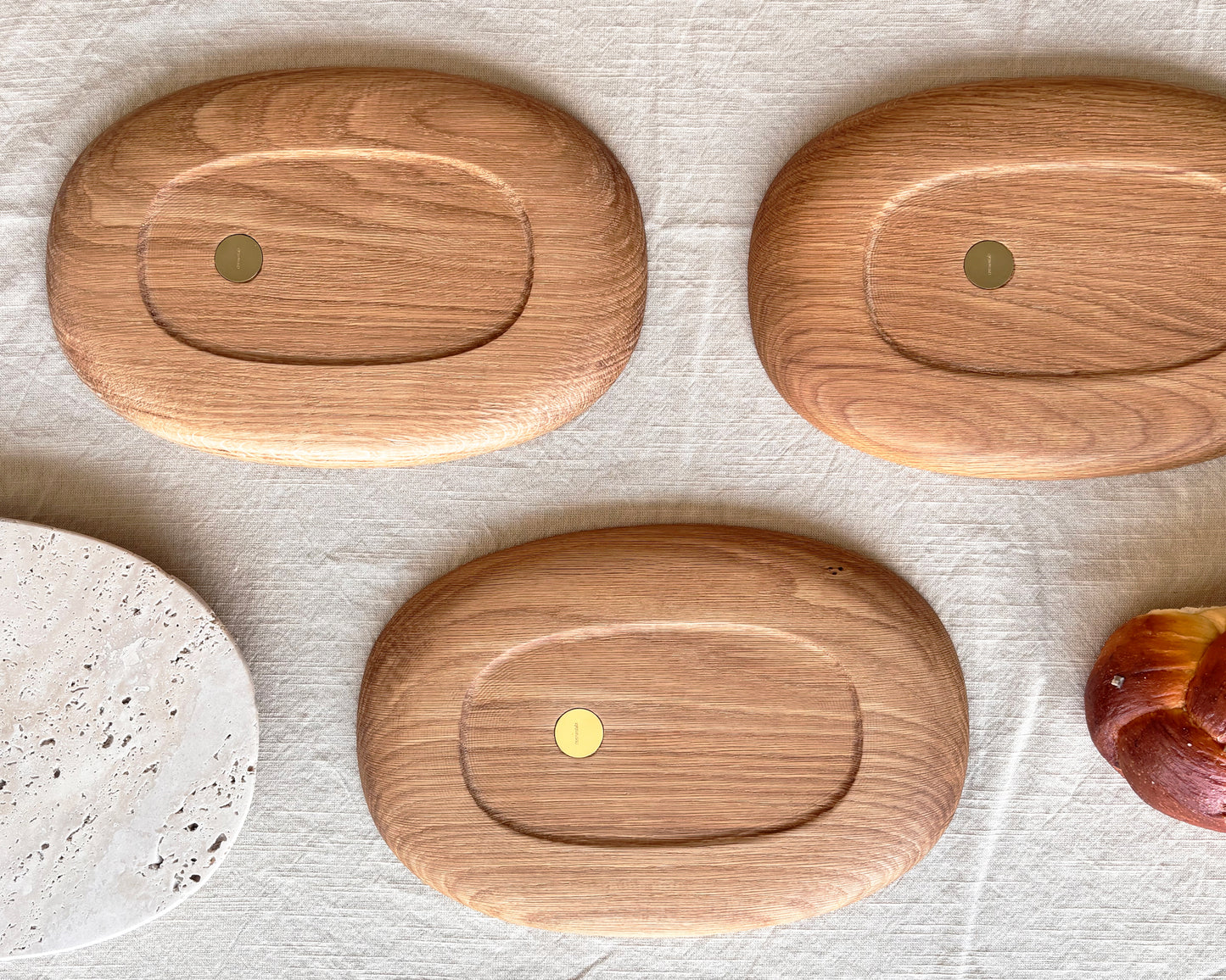 Challah Platter in Travertine