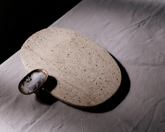Challah Platter in Travertine