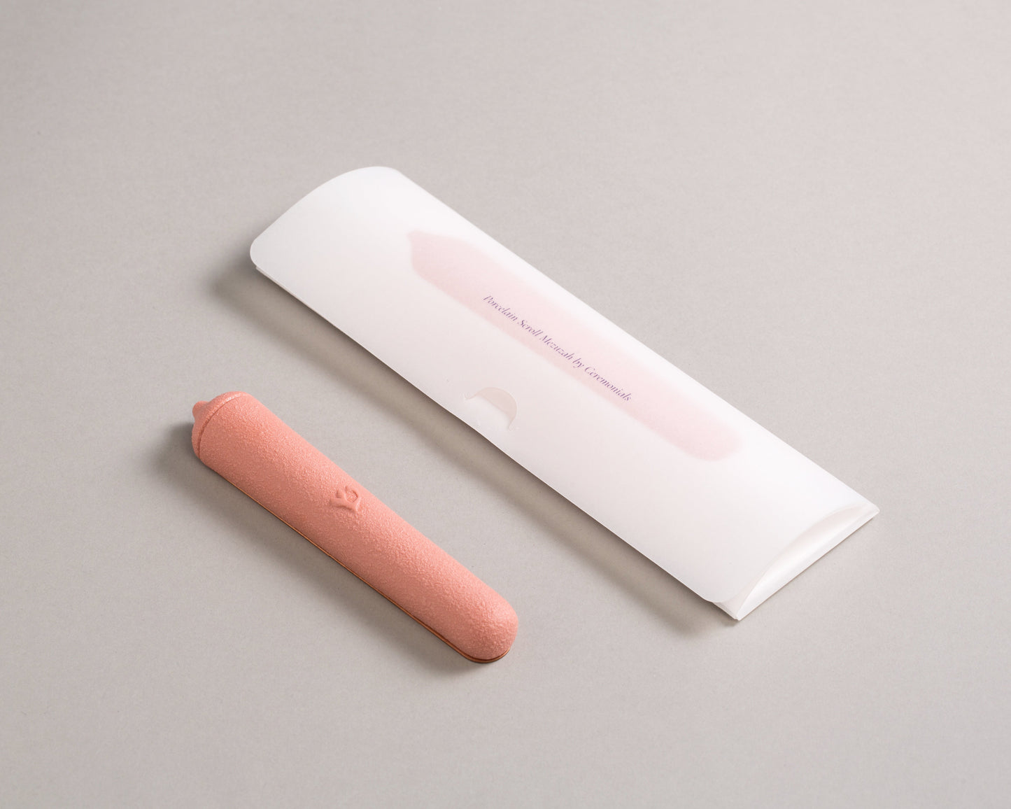 Porcelain Mezuzah Case in Pink