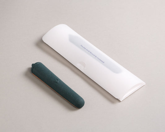 Porcelain Mezuzah in Dark Teal