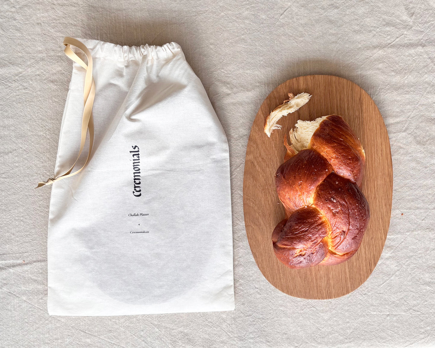 Challah Platter in Oak