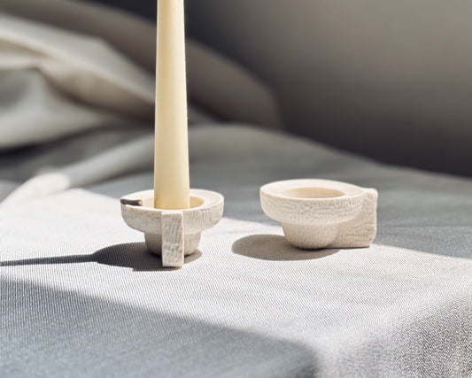 Porcelain Shabbat Candle Holders